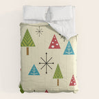 Mid Century Modern Christmas Trees Comforter Gallery Image 6