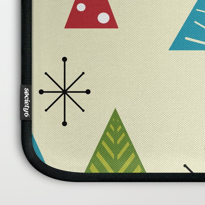 Mid Century Modern Christmas Trees Laptop Sleeve Gallery Image 3