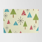 Mid Century Modern Christmas Trees Rug Gallery Image 2