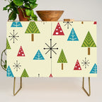 Mid Century Modern Christmas Trees Credenza Gallery Image 1