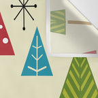 Mid Century Modern Christmas Trees Wall Tapestry Gallery Image 3