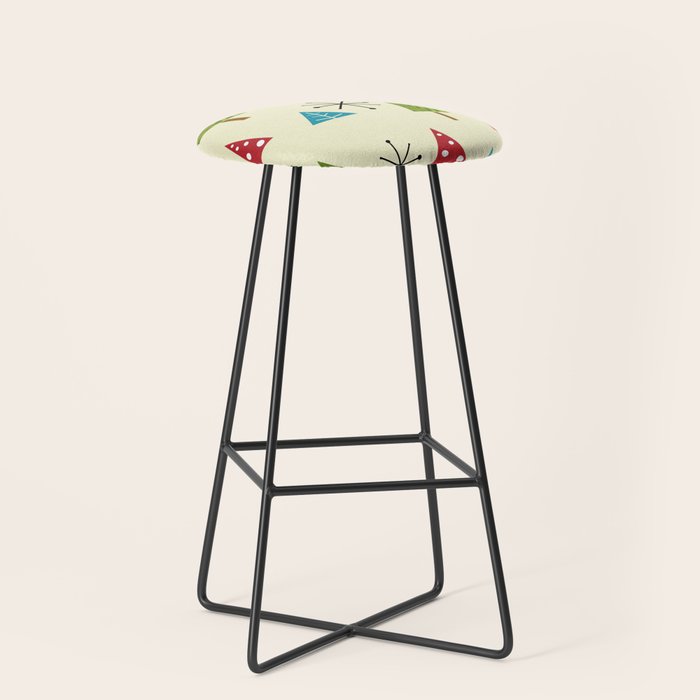 Mid Century Modern Christmas Trees Stool Gallery Image 1