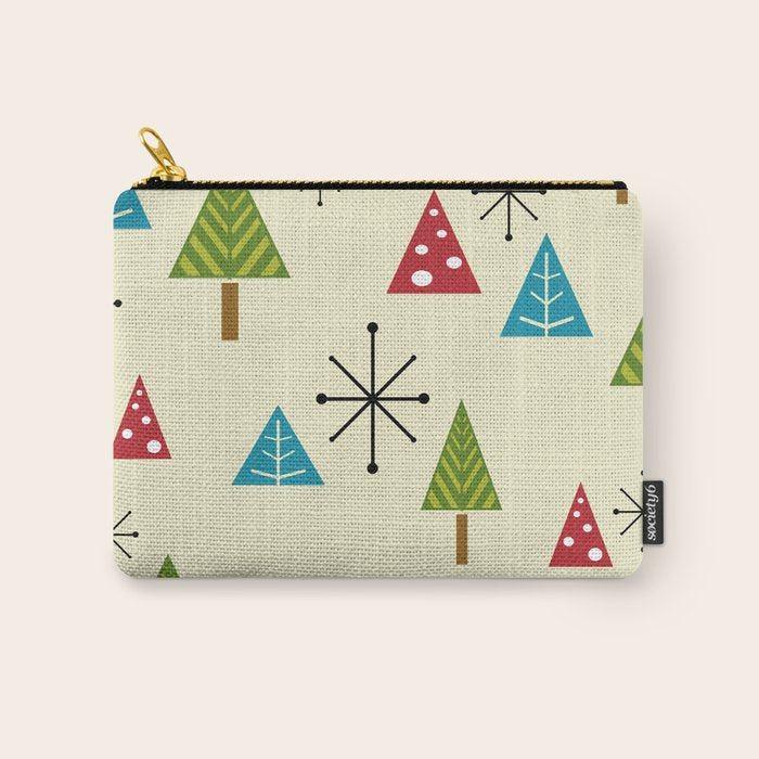 Mid Century Modern Christmas Trees Carry All Pouch Gallery Image 1