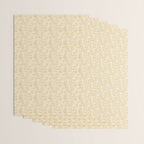 Small Block Print Floral - Butter Wrapping Paper Gallery Image 3