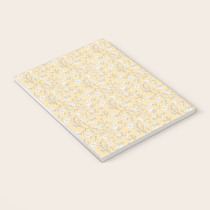 Small Block Print Floral - Butter Notebook Gallery Image 3