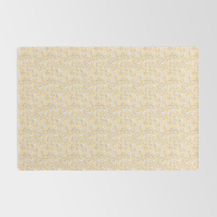 Small Block Print Floral - Butter Rug Gallery Image 2