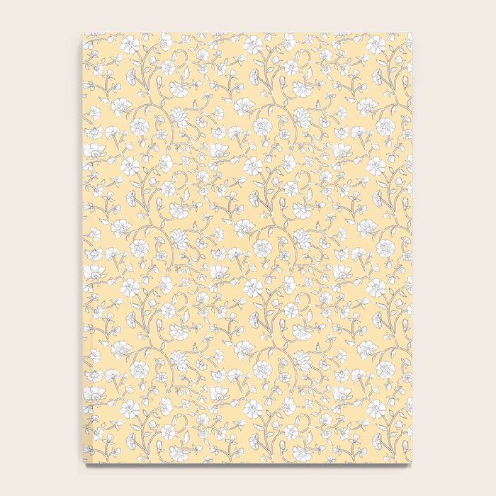 Small Block Print Floral - Butter Notebook Gallery Image 4