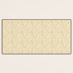 Small Block Print Floral - Butter Desk Mat Gallery Image 3