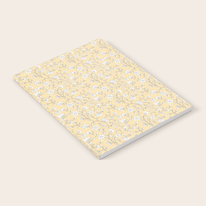 Small Block Print Floral - Butter Notebook