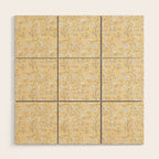 Small Block Print Floral - Butter Wood Wall Art Gallery Image 1