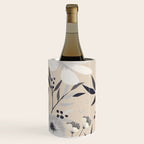 Modern, Boho, Floral Prints, Beige, Gray and White Wine Chiller Gallery Image 2
