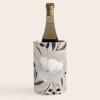 Modern, Boho, Floral Prints, Beige, Gray and White Wine Chiller Gallery Image 3