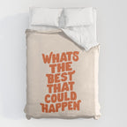 Whats The Best That Could Happen in Peach Fuzz Duvet Cover Gallery Image 6