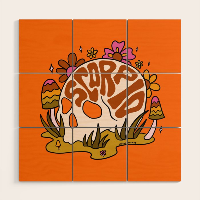 Scorpio Skull Wood Wall Art Gallery Image 1