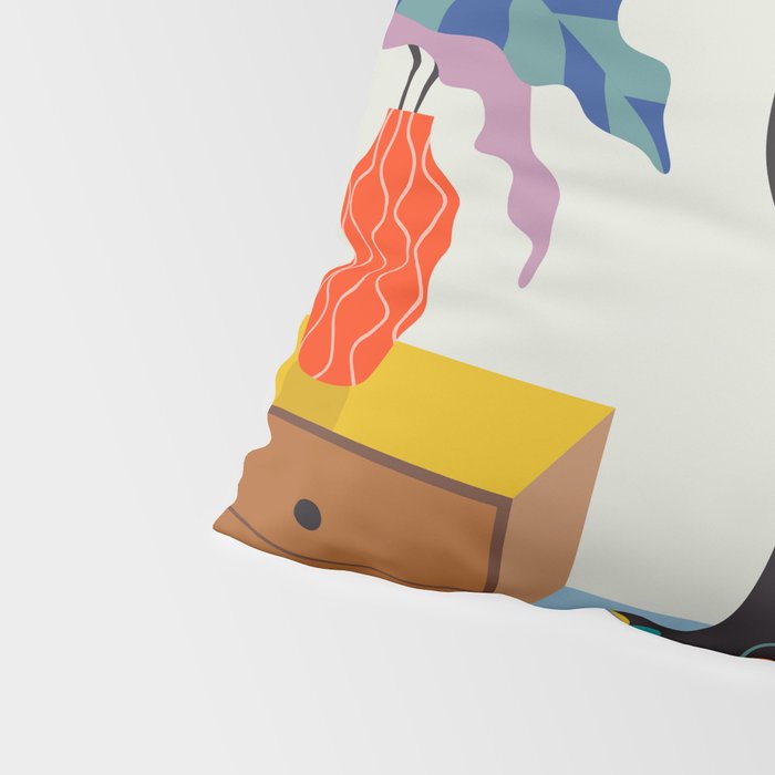 Retro black cat & record player Pillow Sham Gallery Image 4