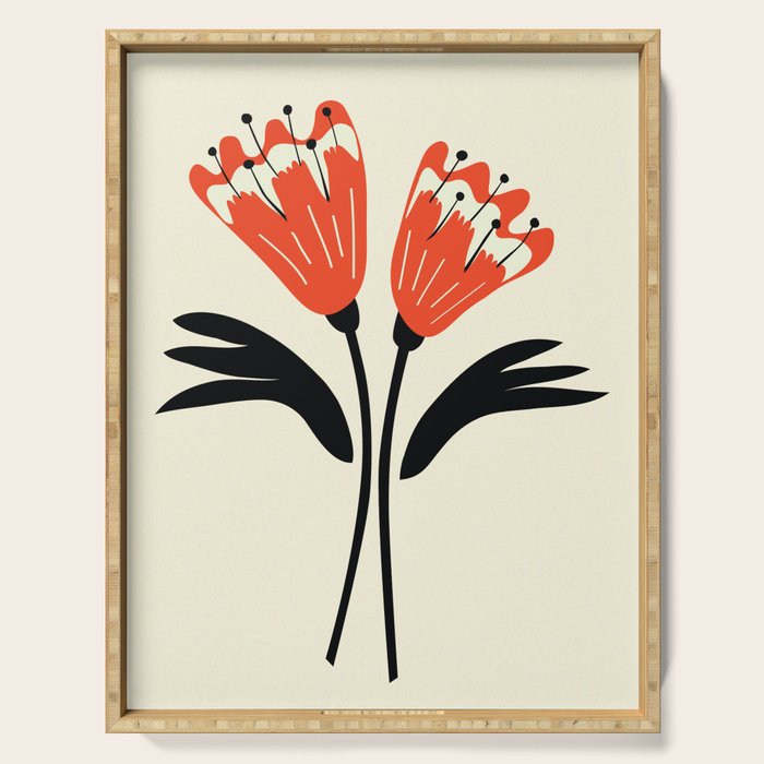Flower09 Serving Tray Gallery Image 1