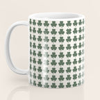 Clovers XXXVIII Dark Green Botanical Pattern Coffee Mug Gallery Image 3