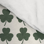 Clovers XXXVIII Dark Green Botanical Pattern Comforter Gallery Image 4