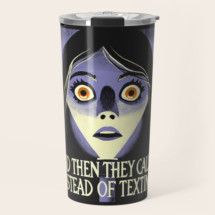 The horror of a phone call Travel Mug Gallery Image 1