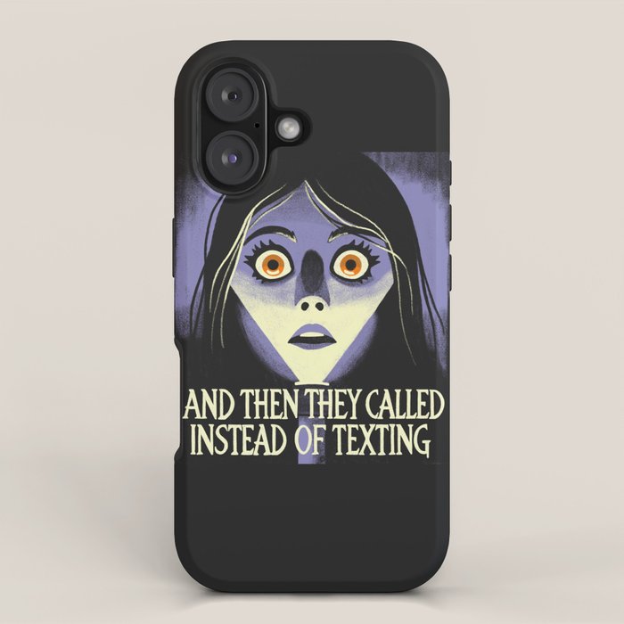 The horror of a phone call iPhone Case Gallery Image 1