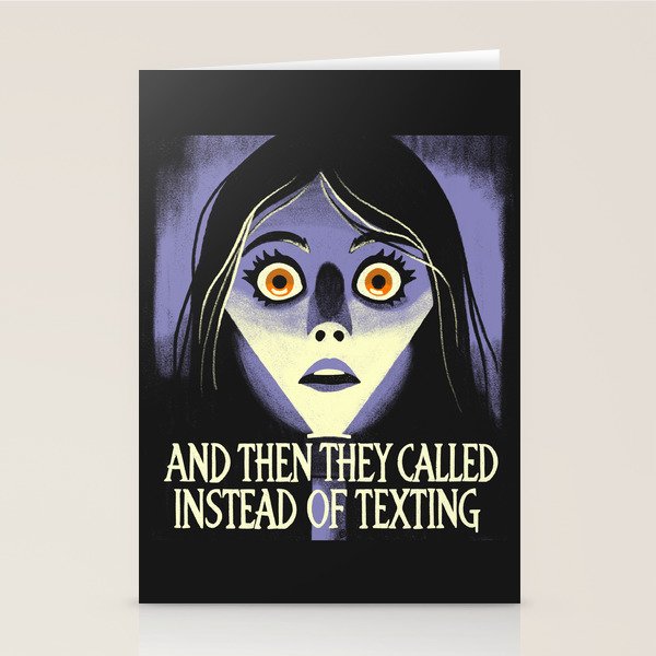 The horror of a phone call Stationery Card Gallery Image 1