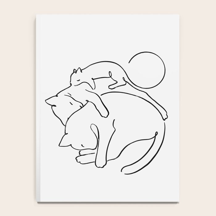 Cats line art 1 Notebook Gallery Image 4