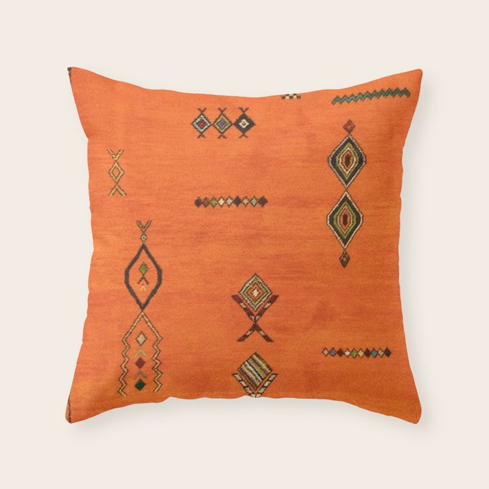 Oriental Traditional Moroccan Berber Rug Artwork Throw Pillow Gallery Image 6