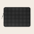 grey and black plaid Laptop Sleeve Gallery Image 1