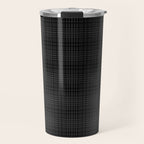 grey and black plaid Travel Mug Gallery Image 1