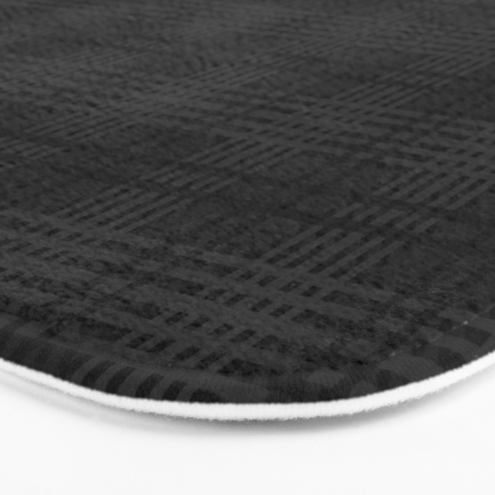grey and black plaid Bath Mat Gallery Image 3