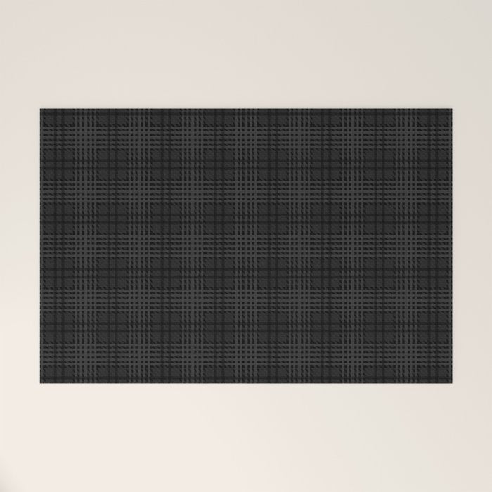 grey and black plaid Welcome Mat Gallery Image 1