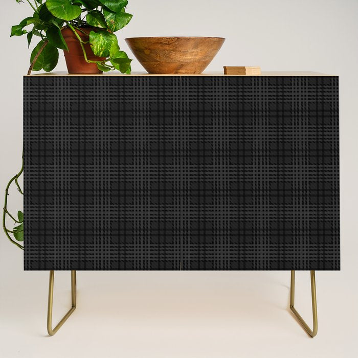 grey and black plaid Credenza Gallery Image 1