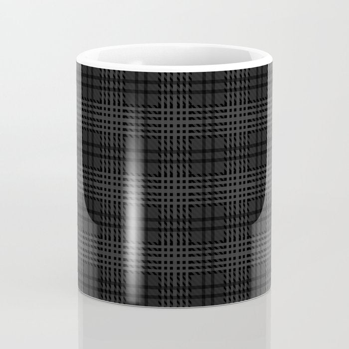 grey and black plaid Coffee Mug Gallery Image 4