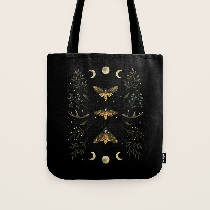 Death Head Moths Night Tote Bag Gallery Image 1