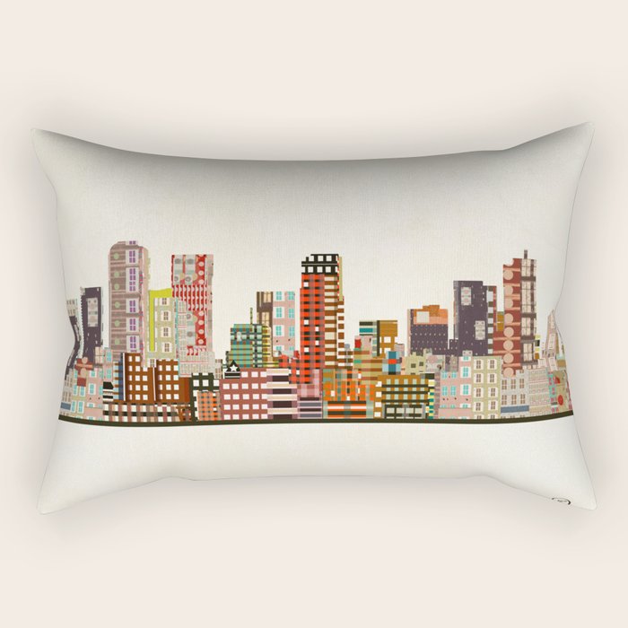 denver colorado skyline Rectangular Pillow Gallery Image 2