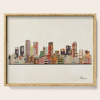 denver colorado skyline Serving Tray Gallery Image 1