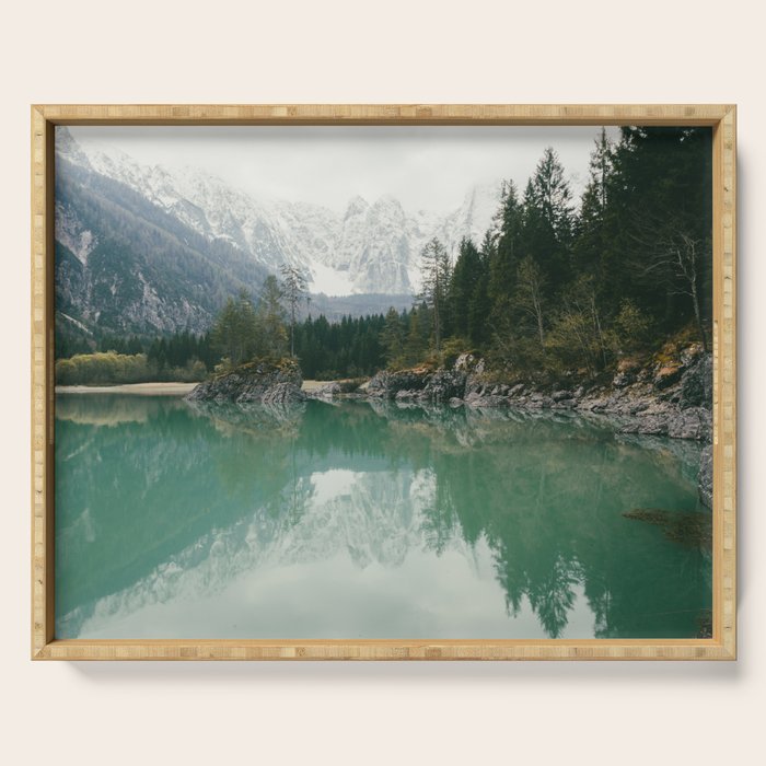 Turquoise lake - Landscape and Nature Photography Serving Tray Gallery Image 1