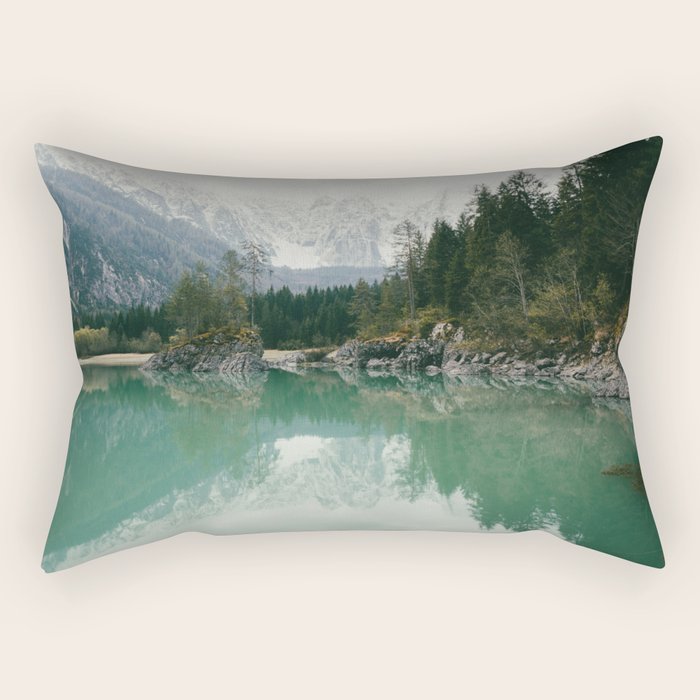 Turquoise lake - Landscape and Nature Photography Rectangular Pillow Gallery Image 2