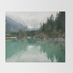 Turquoise lake - Landscape and Nature Photography Throw Blanket Gallery Image 2