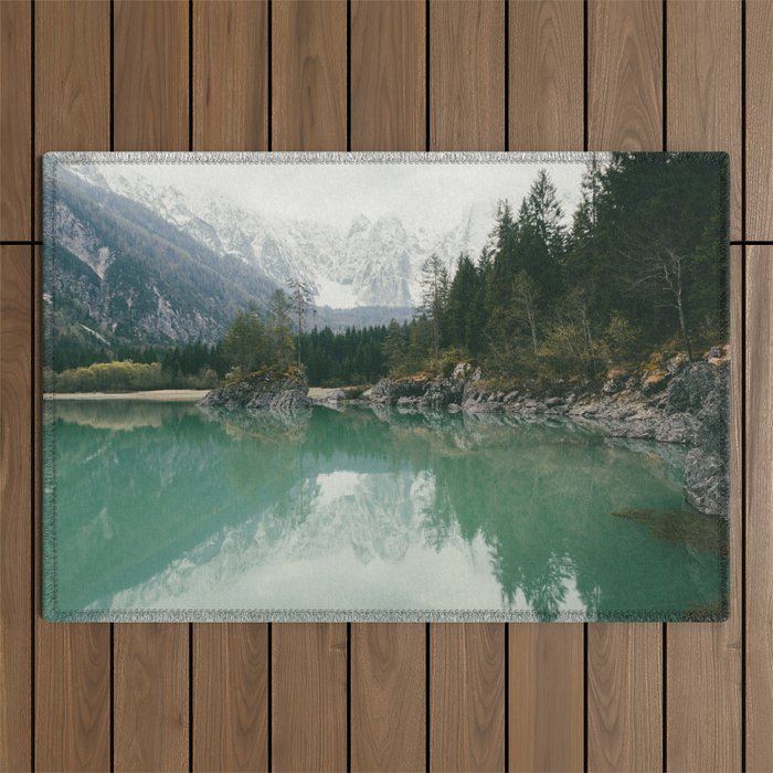 Turquoise lake - Landscape and Nature Photography Outdoor Rug Gallery Image 1