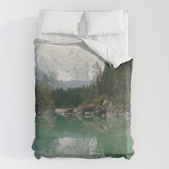 Turquoise lake - Landscape and Nature Photography Duvet Cover Gallery Image 6
