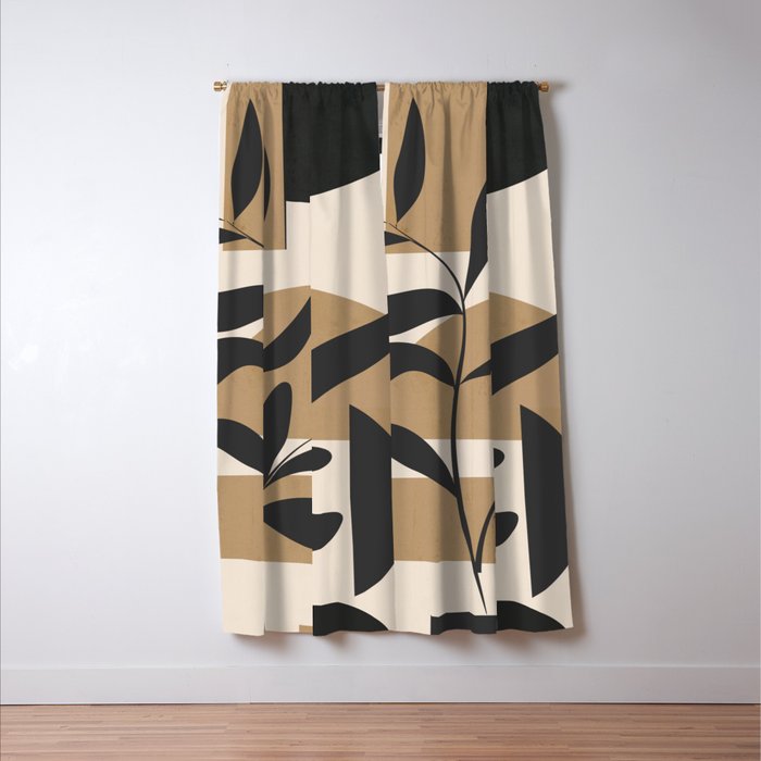 Abstract Foliage 3 Window Curtain Gallery Image 3