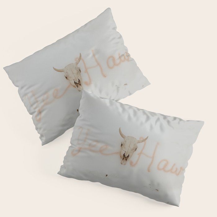 Yee Haw Cow Skull Pillow Sham Gallery Image 1