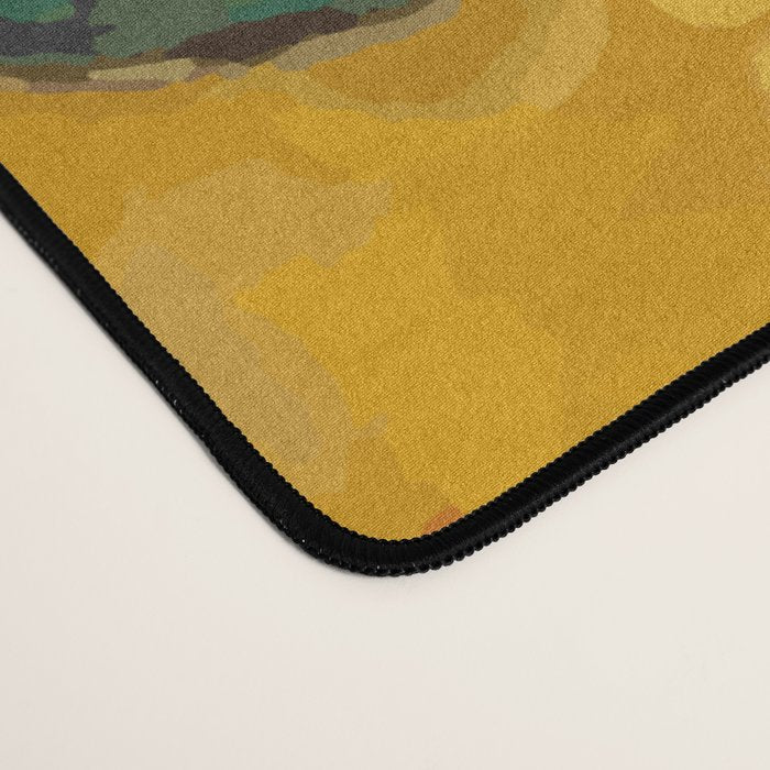 Gustav Klimt Style Dog with Colorful Scarf Desk Mat Gallery Image 4