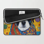 Gustav Klimt Style Dog with Colorful Scarf Laptop Sleeve Gallery Image 2