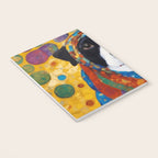 Gustav Klimt Style Dog with Colorful Scarf Notebook Gallery Image 3