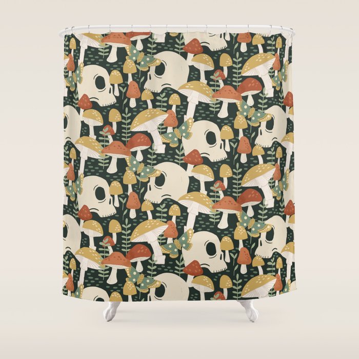 Death Mushrooms Shower Curtain Gallery Image 1