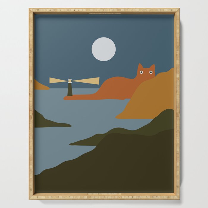 Cat Landscape 20 Serving Tray Gallery Image 1