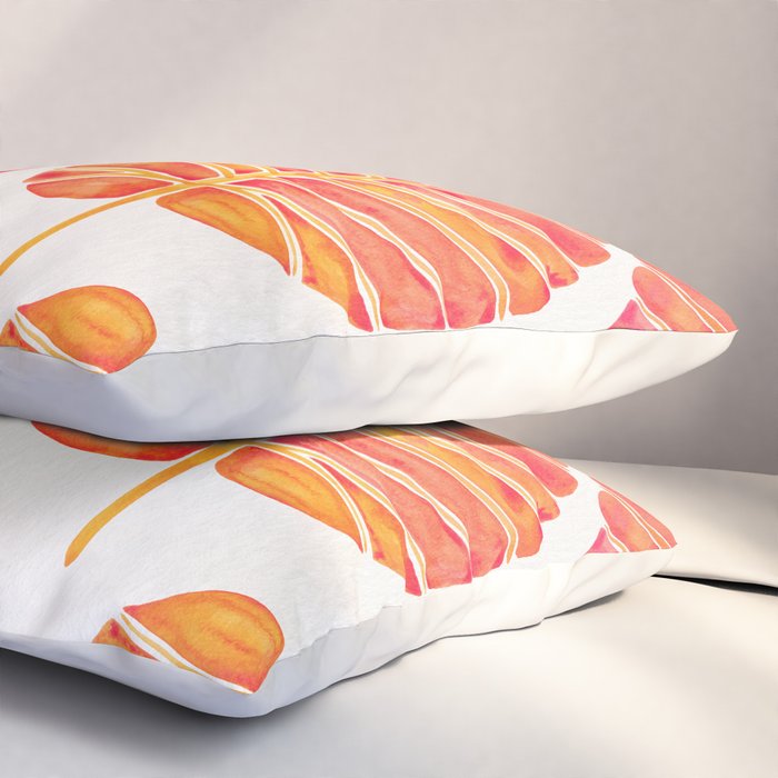 Elephant Ear Alocasia - Peach Palette Pillow Sham Gallery Image 3