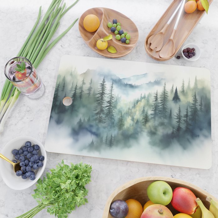 Treetops in the Mist Cutting Board Gallery Image 2